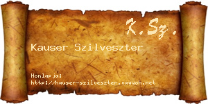 Kauser Szilveszter névjegykártya