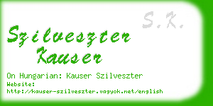 szilveszter kauser business card